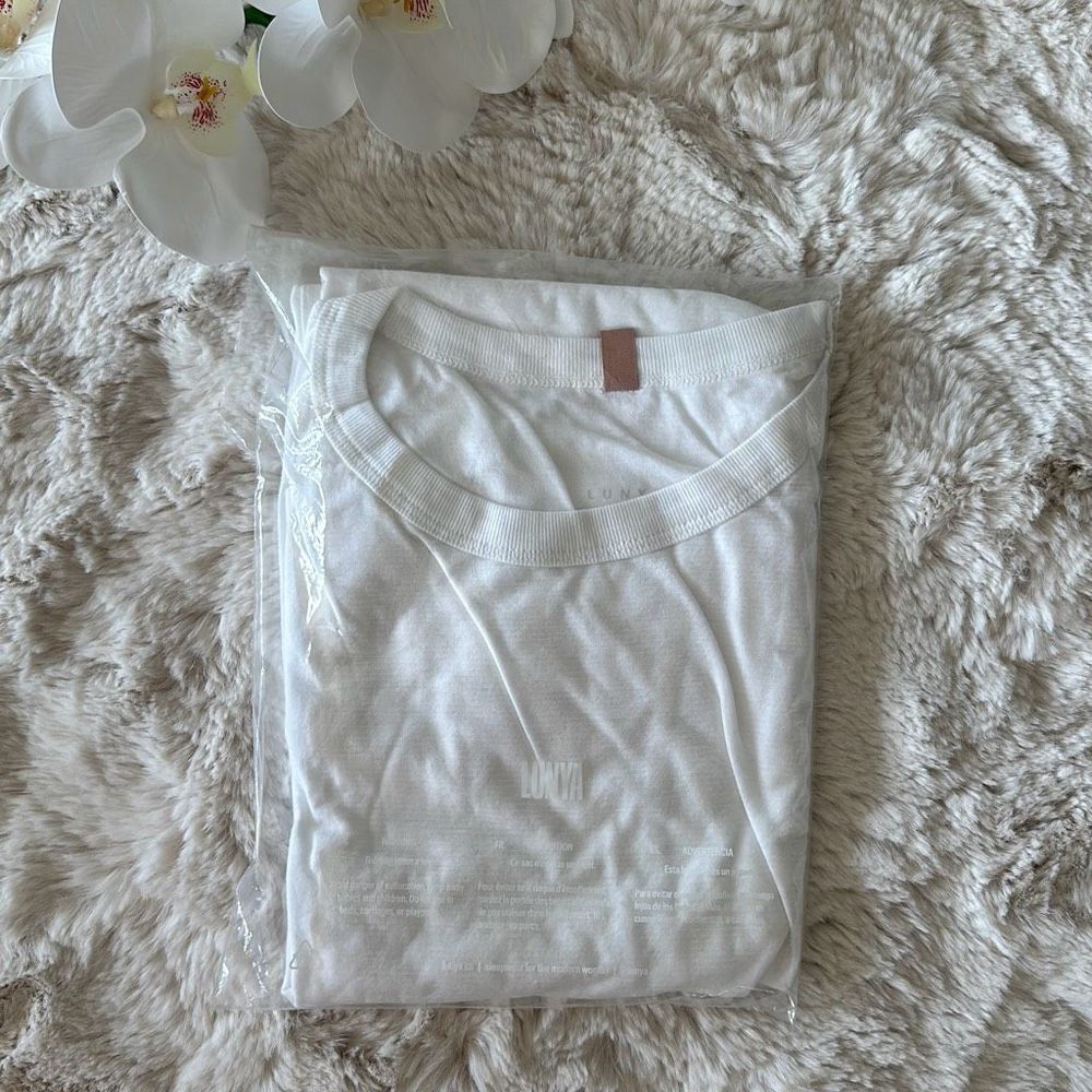 Lunya Cool Every Body Tee Immersed White Size M - Picture 3 of 4